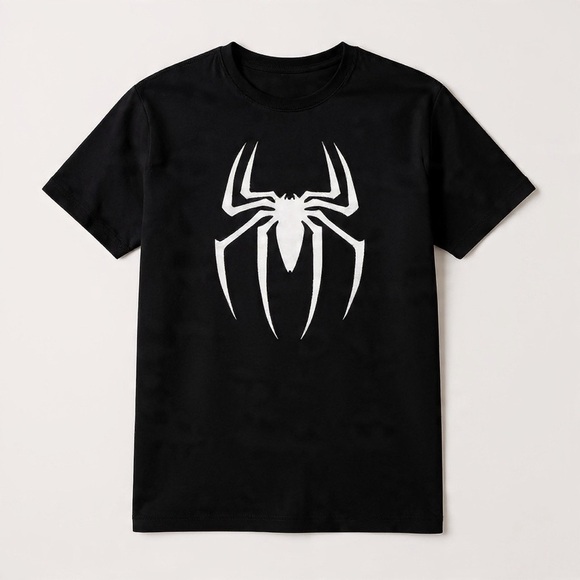 NWT Spider Logo Graphic T-Shirt – Slim Fit Short Sleeve Crewneck – Black - Picture 7 of 7